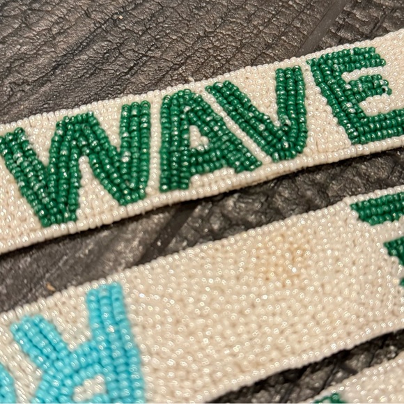 Tulane Crossbody Bag Beaded Strap with Roll Wave Lettering - Picture 5 of 7